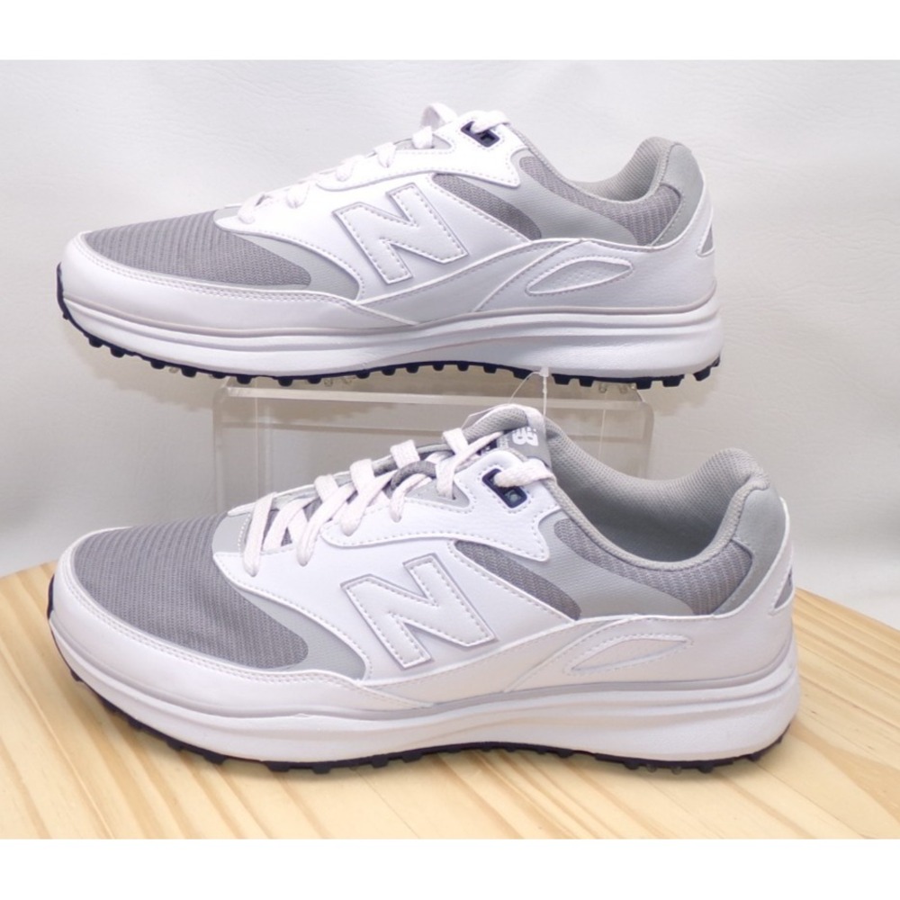 New Balance Heritage Golf Shoes MG100WT Men White Gray 11.5 Sneakers Spikes NEW
